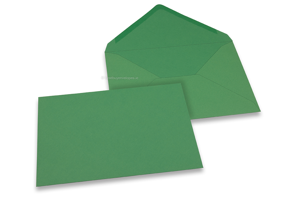 Coloured greeting card envelopes - dark green, 162 x 229 mm
