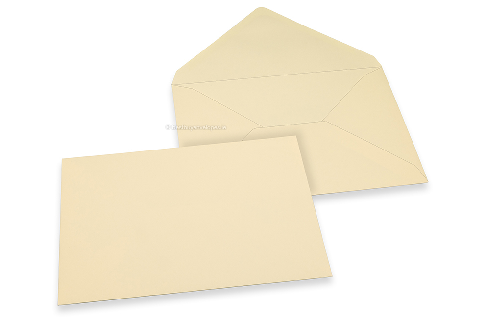 Coloured greeting card envelopes - ivory white, 162 x 229 mm