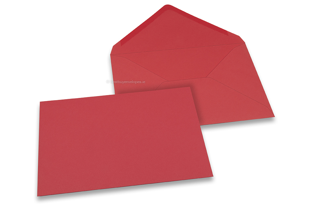 Coloured greeting card envelopes - red, 162 x 229 mm