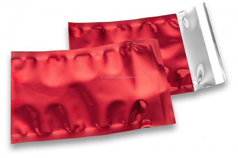 Coloured metallic foil envelopes red - 114 x 162 mm