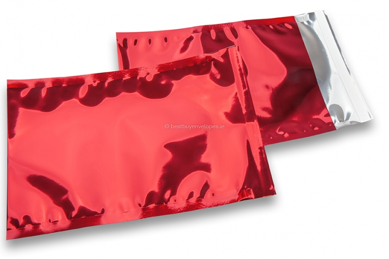 Coloured metallic foil envelopes red - 162 x 229 mm
