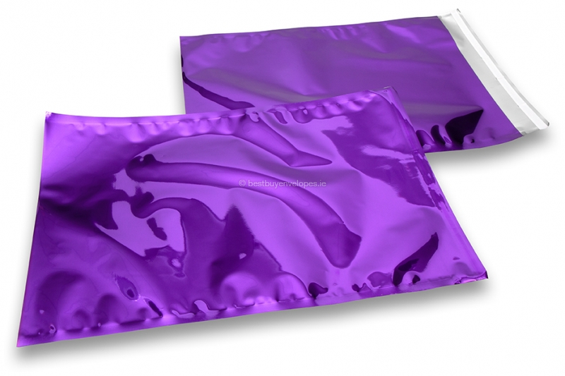 Coloured metallic foil envelopes purple - 229 x 324 mm