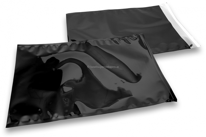 Coloured metallic foil envelopes black - 229 x 324 mm