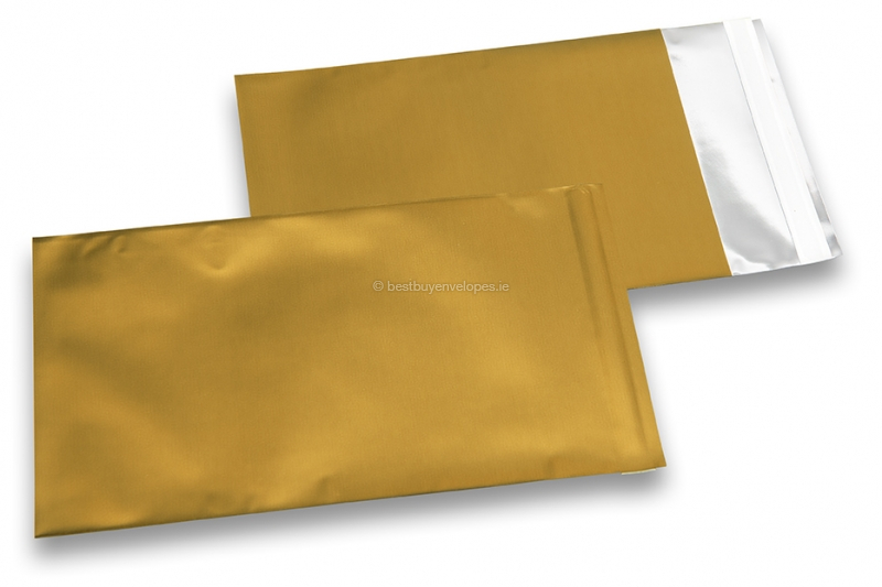 Gold coloured matt metallic foil envelopes - 114 x 162 mm