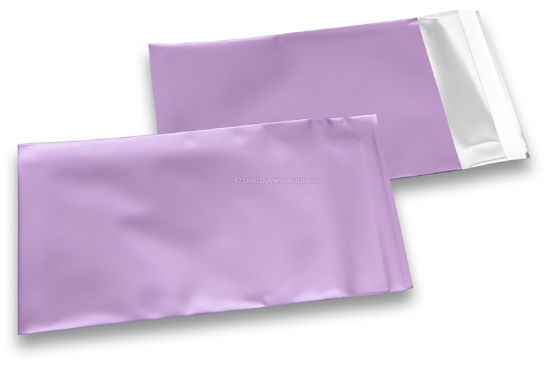Lilac coloured matt metallic foil envelopes - 114 x 162 mm