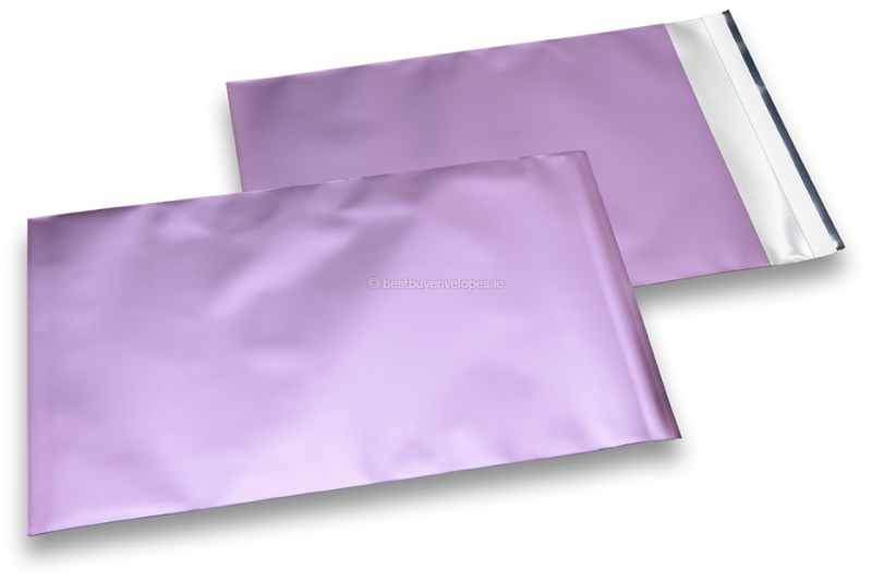 Lilac coloured matt metallic foil envelopes - 180 x 250 mm