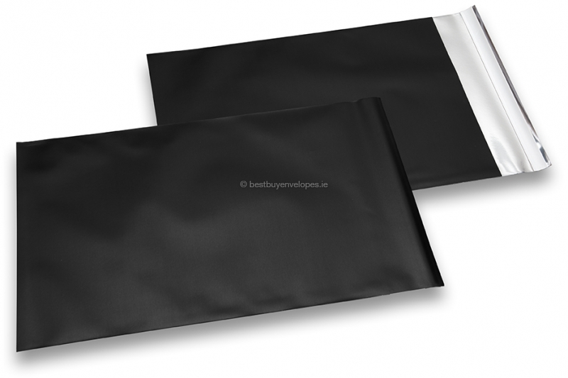 Black coloured matt metallic foil envelopes - 230 x 320 mm