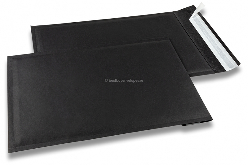 Black paper bubble envelopes - 230 x 324 mm, 160 gr