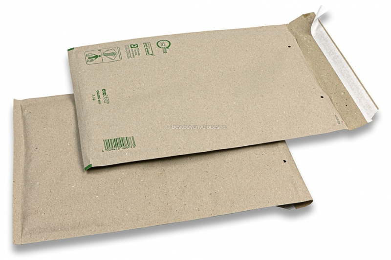 Brown grass-paper bubble envelopes - 220 x 340 mm