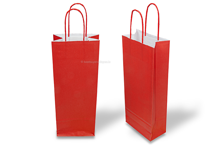 Paper wine bags - red