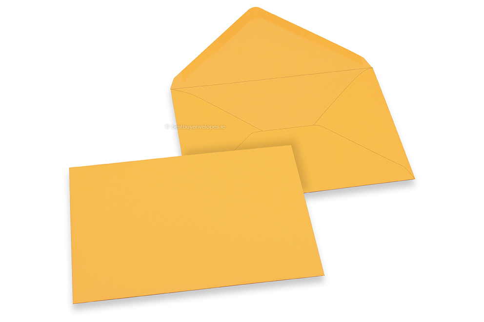 Coloured greeting card envelopes - yellow-gold, 125 x 175 mm