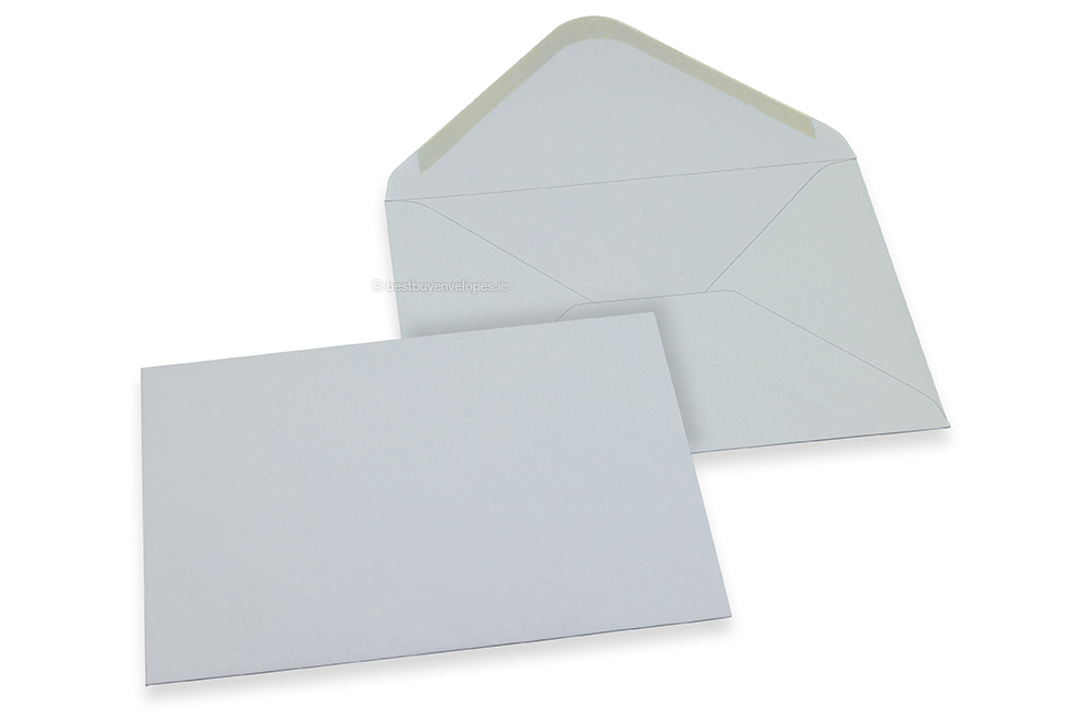 Coloured greeting card envelopes - light grey, 133 x 184 mm