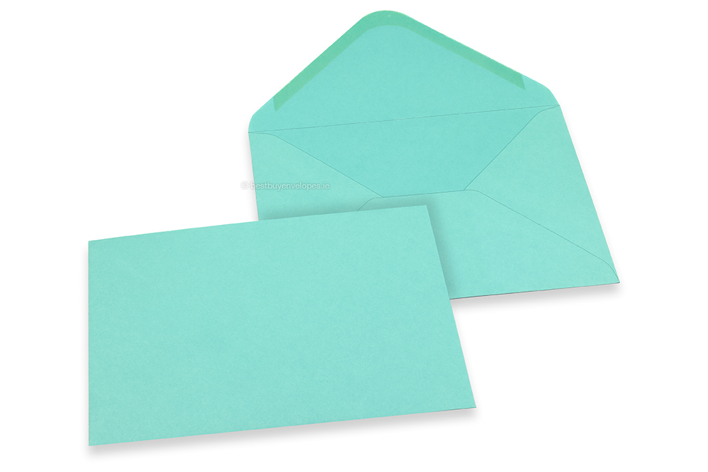 Coloured greeting card envelopes - turquoise, 133 x 184 mm