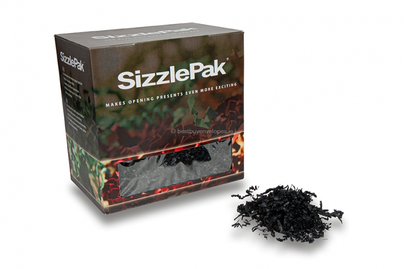 Shredded paper SizzlePak - Black (1.25 kg), 80 grams paper