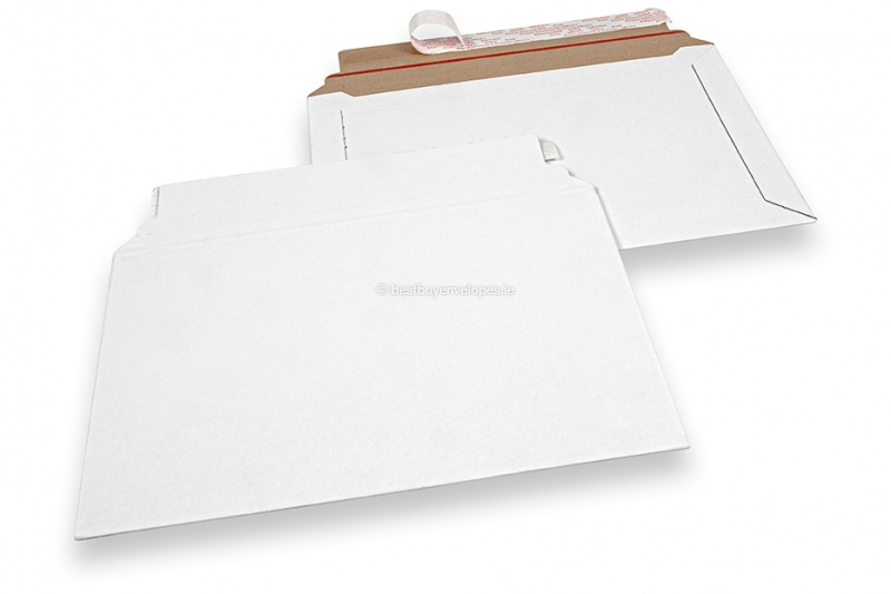 Corrugated cardboard envelopes white - 245 x 345 mm