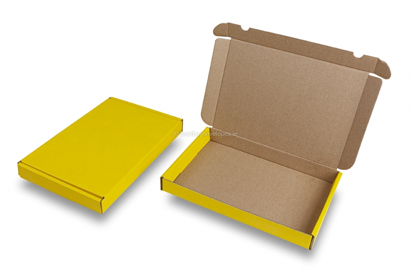 Folding shipping boxes - yellow