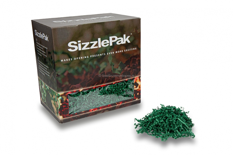 Shredded paper SizzlePak - Dark green (1.25 kg), 80 grams paper