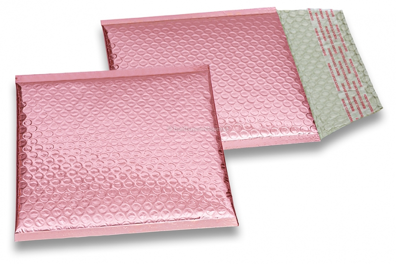 ECO metallic bubble envelopes - rose gold 165 x 165 mm