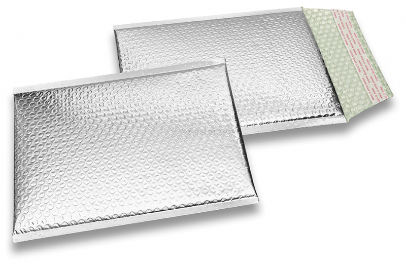 ECO metallic bubble envelopes - silver 180 x 250 mm