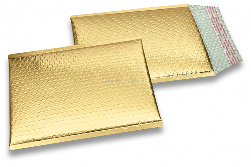 ECO metallic bubble envelopes - gold 180 x 250 mm