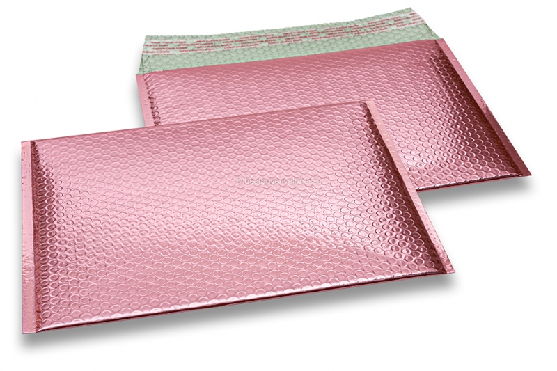 ECO metallic bubble envelopes - rose gold 235 x 325 mm