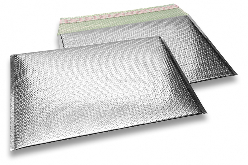 ECO metallic bubble envelopes - silver 320 x 425 mm