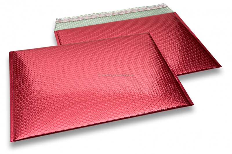 ECO metallic bubble envelopes - red 320 x 425 mm