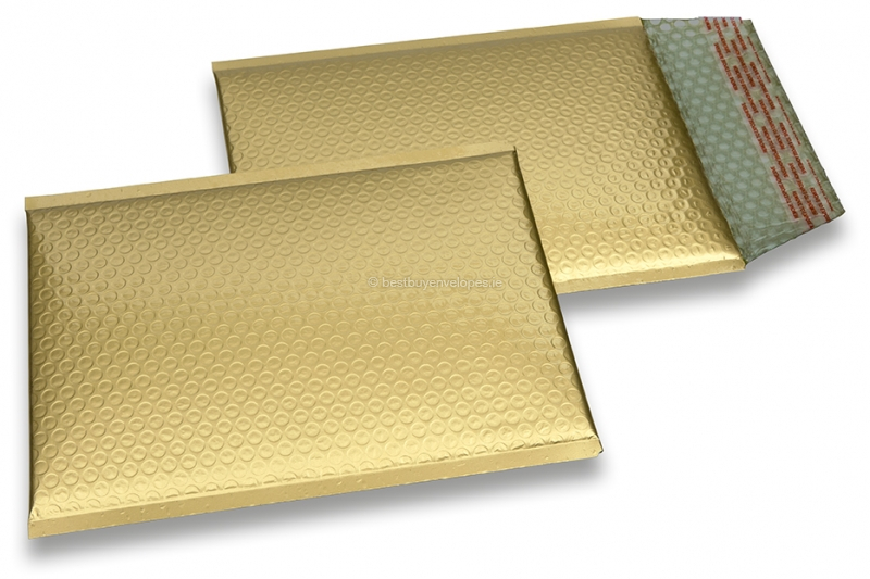 ECO matt metallic bubble envelopes - gold 180 x 250 mm