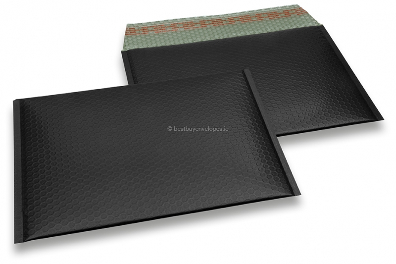 ECO matt metallic bubble envelopes - black 235 x 325 mm