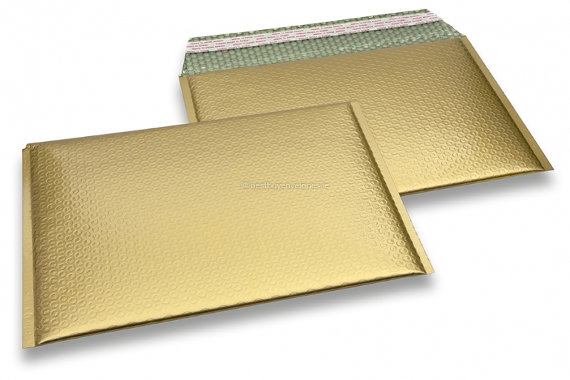 ECO matt metallic bubble envelopes - gold 235 x 325 mm