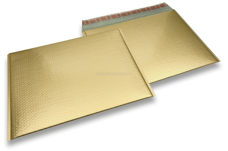ECO matt metallic bubble envelopes - gold  320 x 425 mm