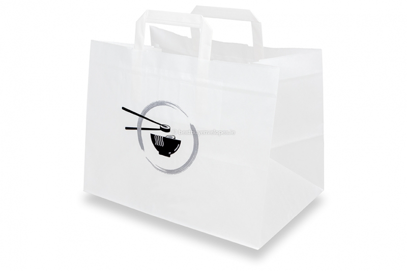 Paper take-away bags - white + asian food