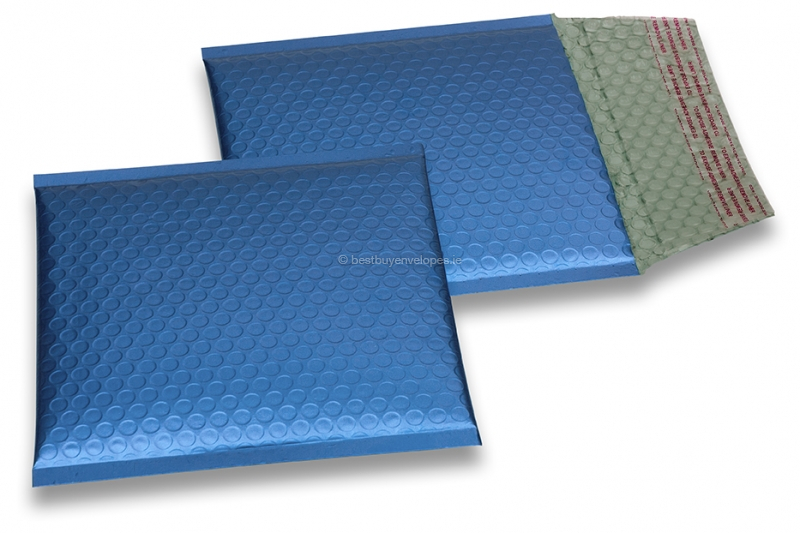 ECO matt metallic bubble envelopes - dark blue 165 x 165 mm