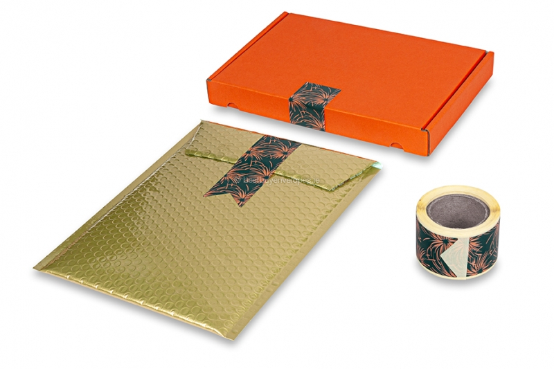 Elongated printed seals - fireworks