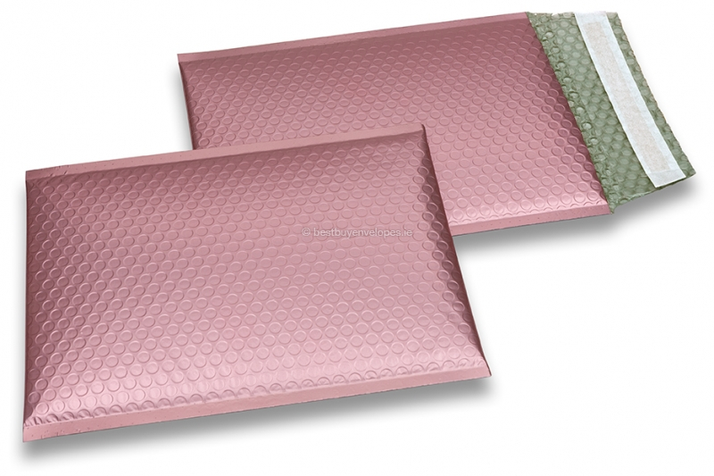 ECO matt metallic bubble envelopes - rose gold 180 x 250 mm