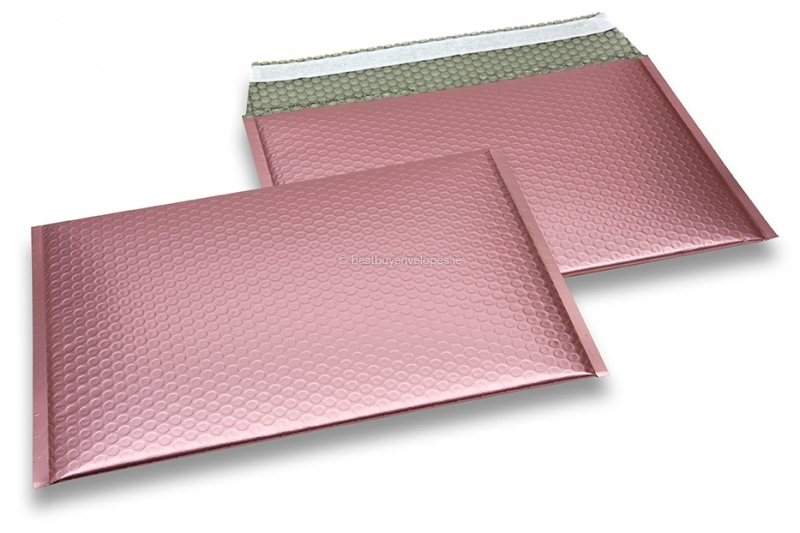 ECO matt metallic bubble envelopes - rose gold 235 x 325 mm