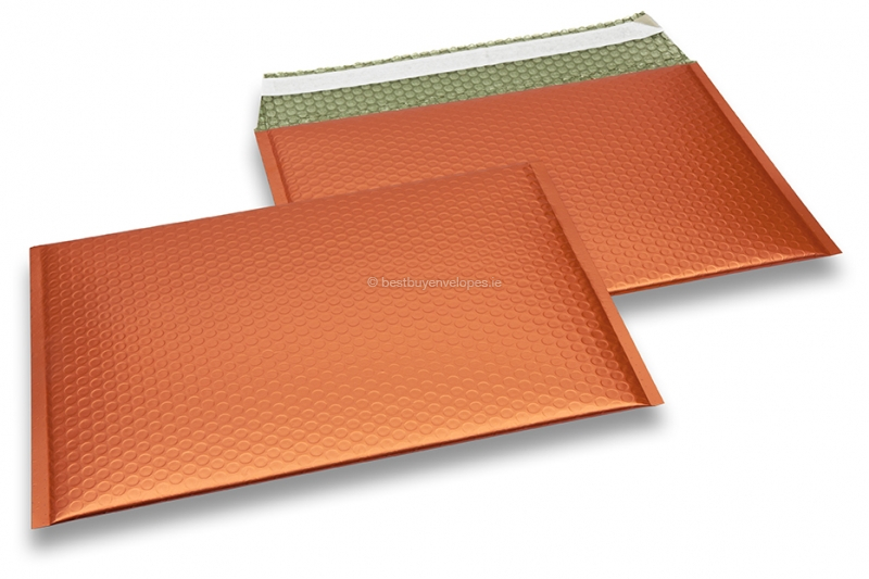 ECO matt metallic bubble envelopes - orange 235 x 325 mm
