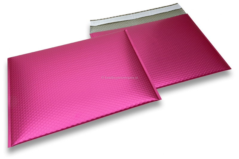 ECO matt metallic bubble envelopes - pink 320 x 425 mm