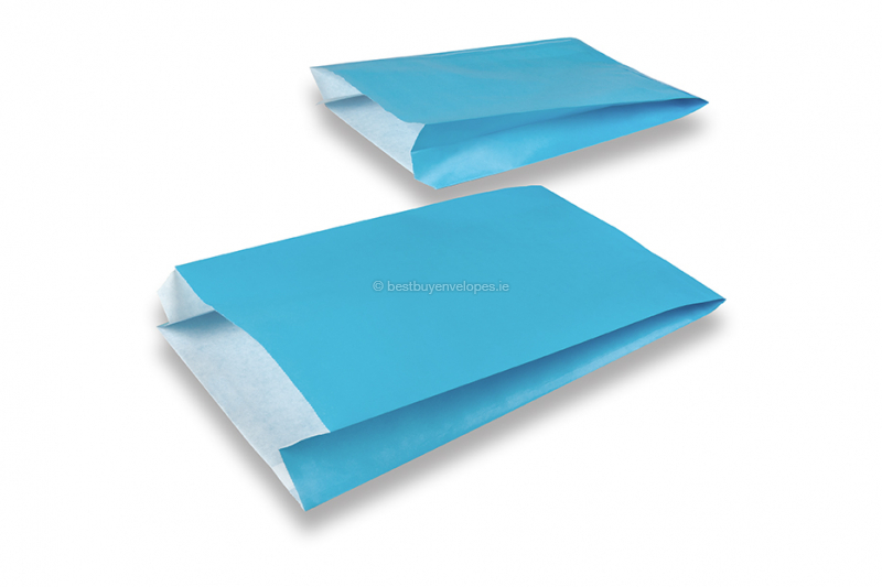Coloured paper bags - blue, 150 x 210 x 40 mm
