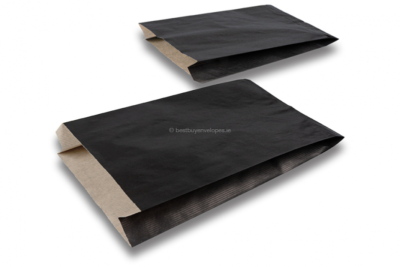 Coloured paper bags - black, 200 x 320 x 70 mm