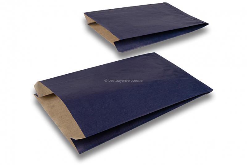 Coloured paper bags - dark blue, 200 x 320 x 70 mm