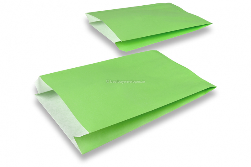 Coloured paper bags - green, 200 x 320 x 70 mm