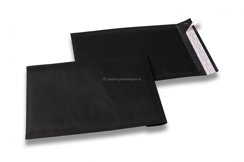 Black paper bubble envelopes - 190 x 270 mm, 160 gr