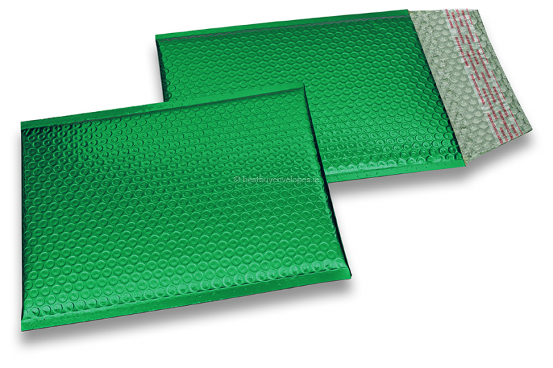 ECO metallic bubble envelopes - green 180 x 250 mm