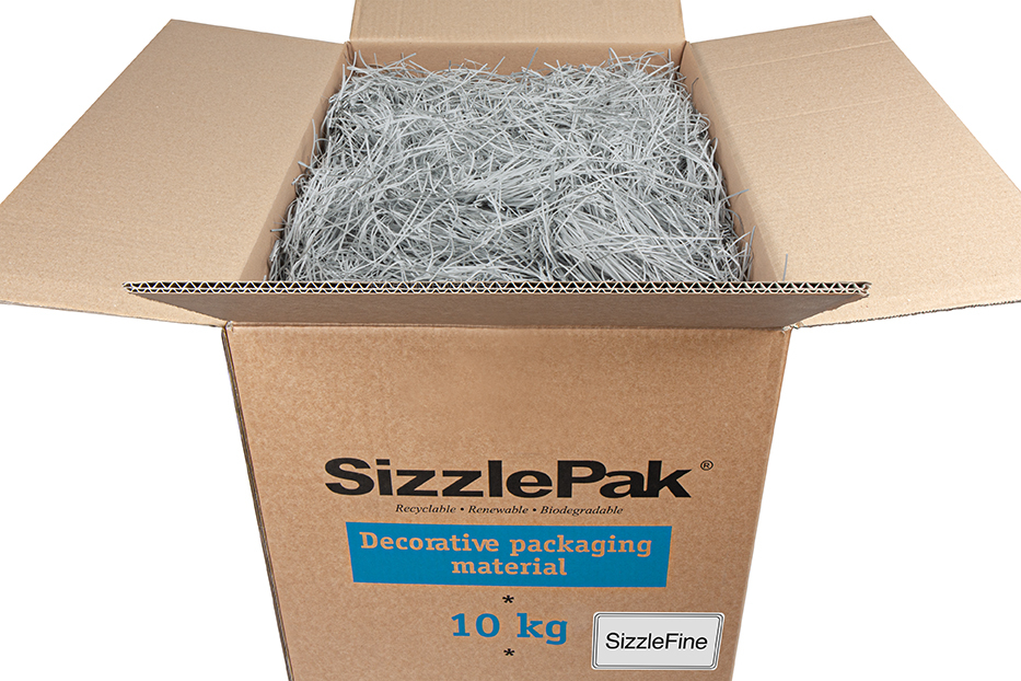 Shredded paper SizzlePak Fine - Grey (10 kg) 