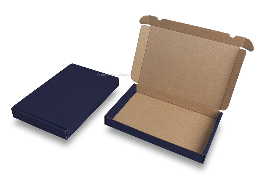 Folding shipping boxes - dark blue