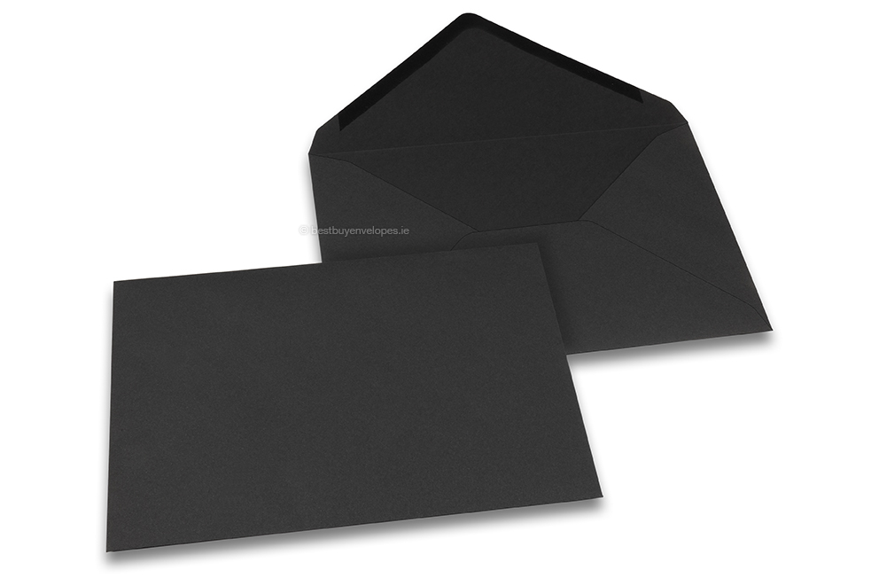 Recycled envelopes - black 156 x 220 mm