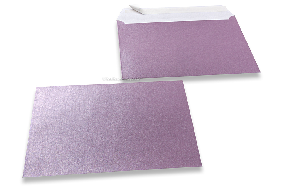 Lilac coloured mother-of-pearl envelopes - 162 x 229 mm