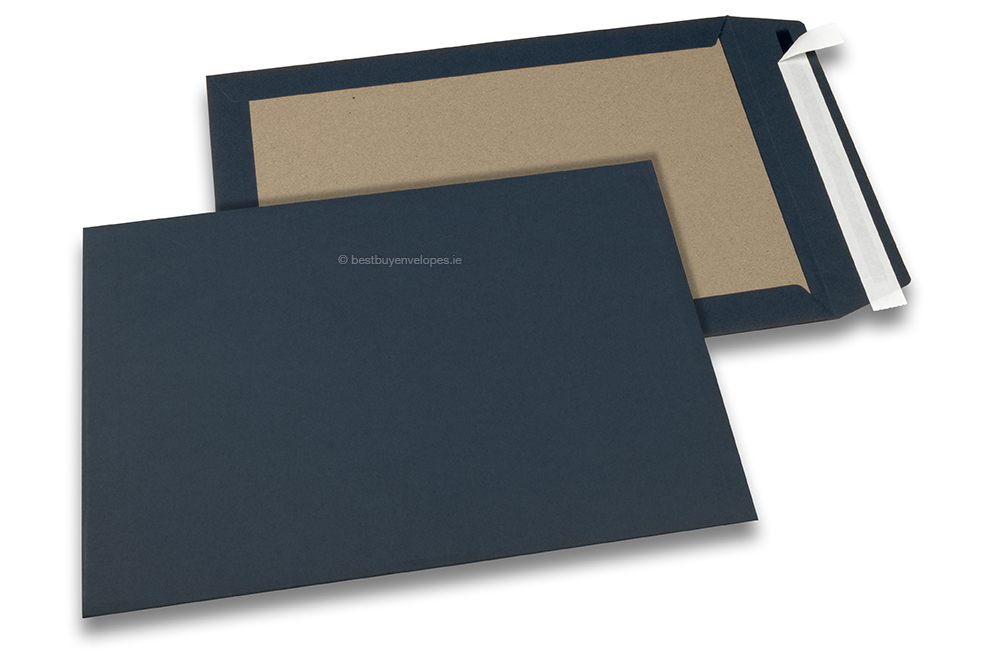 Coloured board-backed envelopes - Dark blue, 229 x 324 mm