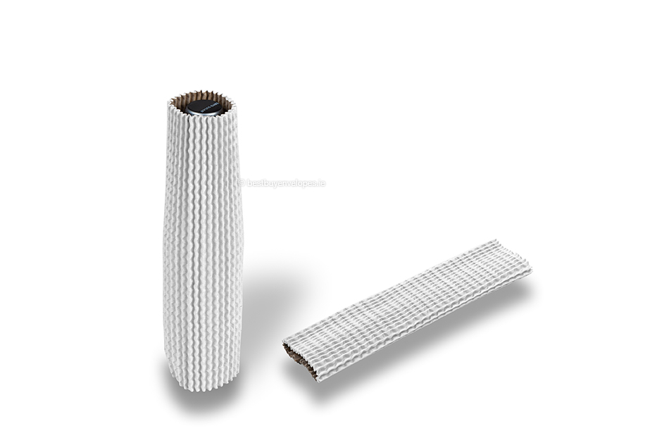 Cardboard protective sleeves bright white - 23 cm high: for a diameter of 3.5 cm to 5.5 cm